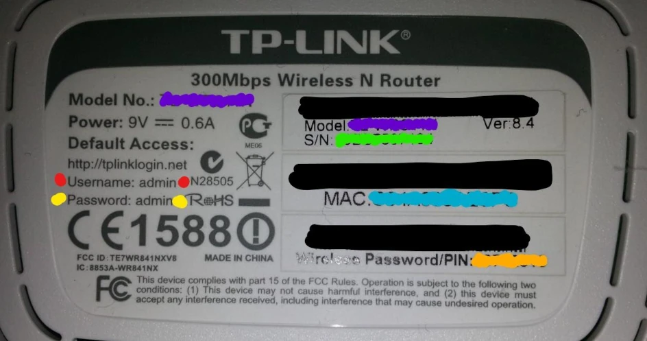 Rückseite des Routers