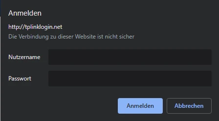 Router Logindialog