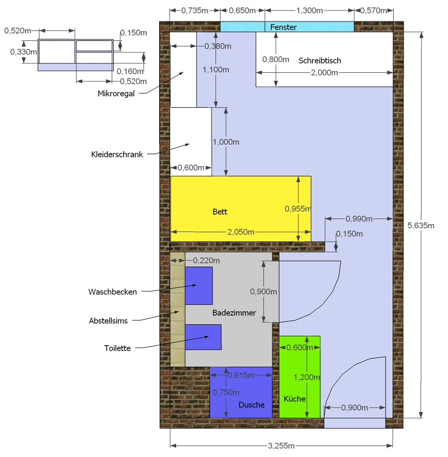 Grundriss der Wohnung